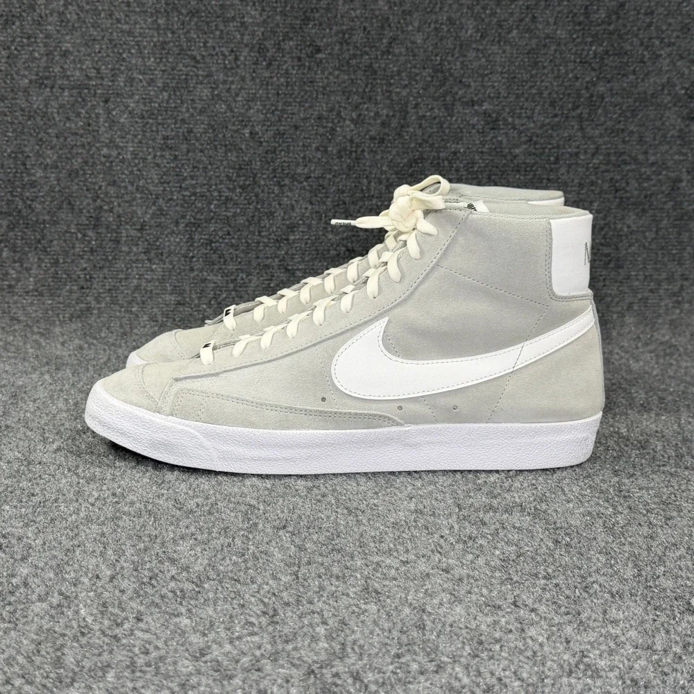 Nike Blazer Mid 77 Shoes Men's 13 Light Smoke Grey White Athletic Retro Sneakers